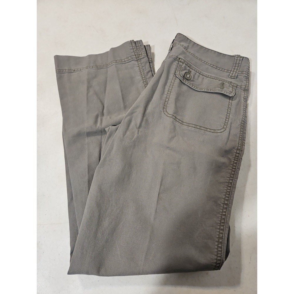Maurices Pants Size 9/10 Gray Women's Straight Leg Pockets Cotton 31 Inseam(655